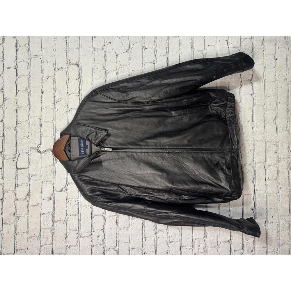 J. Park Collection Women’s Black Leather Jacket‎ Size L